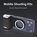 COMITOK მაგნიტური ტელეფონის სახელური დისტანციური მართვის საშუალებით, პორტატული სახელური iPhone-ის ვლოგ ვიდეოებისთვის, მა