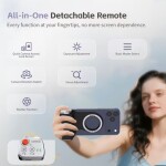 COMITOK მაგნიტური ტელეფონის სახელური დისტანციური მართვის საშუალებით, პორტატული სახელური iPhone-ის ვლოგ ვიდეოებისთვის, მა