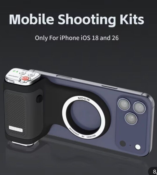 COMITOK მაგნიტური ტელეფონის სახელური დისტანციური მართვის საშუალებით, პორტატული სახელური iPhone-ის ვლოგ ვიდეოებისთვის, მა