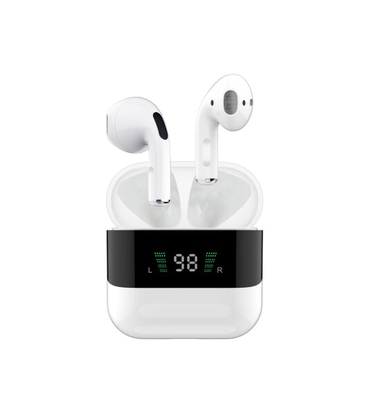 BT-008 წყალგაუმტარი ყურსასმენები მაღალი კლასის LED განათებით HiFi მძიმე ბასით რეტრო უსადენო ყურსასმენები