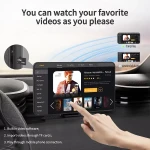 IPS 7 დიუმიანი უსადენო Apple CarPlay და Android Auto Bluetooth HD 1024*600 სენსორული ეკრანი