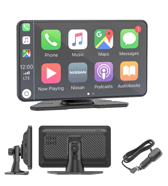 IPS 7 დიუმიანი უსადენო Apple CarPlay და Android Auto Bluetooth HD 1024*600 სენსორული ეკრანი