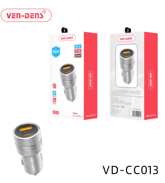 48 ვატიანი ორმაგი პორტიანი მანქანის დამტენი