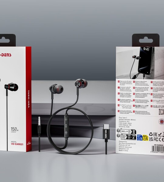 EAR021 შავი, 3.5 მმ პორტიანი, სადენიანი ყურსასმენები მიკროფონით, ჩახლართული კაბელით, მსუბუქი, ყურსასმენები HD ბასით.