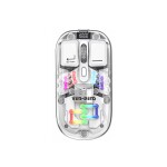 MS010 უსადენო + BT ორმაგი რეჟიმის მანათობელი მაუსი, ერგონომიული დიზაინით, ოფისისა და სახლისთვის