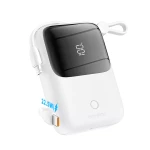 PB022 20W 10000mAh სწრაფი დამუხტვის სადენიანი Type-C დენის ბანკი ციფრული დისპლეით