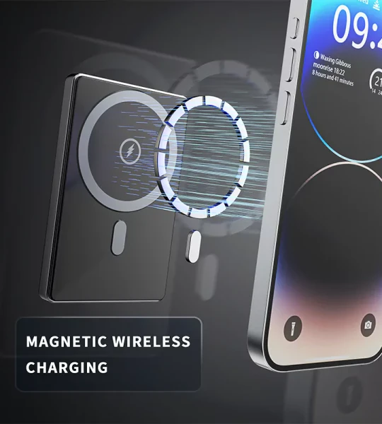 PB023 20 ვატიანი მაგნიტური პაუერბანკი ტიპი-C 5000mAh განათებით