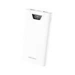 PB044 20000mAh თეთრი ფერის მაღალი ტევადობის სწრაფი დამუხტვის ორმაგი USB გამომავალი შავი ფერის დეველოპერული ბანკი ციფრული