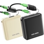 PB049 10000 mAh შავი ფერის მაღალი ტევადობის სწრაფი დატენვის მსუბუქი პაუერბანკი ციფრული დისპლეით