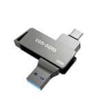 128G USB C ფლეშ დრაივი ორმაგი USB მბრუნავი USB ფლეშ დრაივი (A+C) პორტით, პორტატული 2-1-ში USB ფლეშ დრაივი