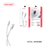 2.4A 5V სილიკონის კაბელი USB A-დან C ტიპის კაბელამდე