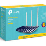 TP-Link Archer C20 AC750, 433Mbps, ორმაგი დიაპაზონის როუტერი, ლურჯი