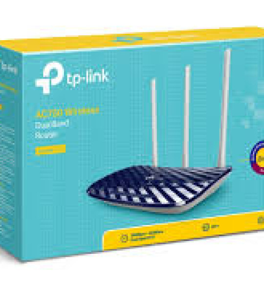 TP-Link Archer C20 AC750, 433Mbps, ორმაგი დიაპაზონის როუტერი, ლურჯი